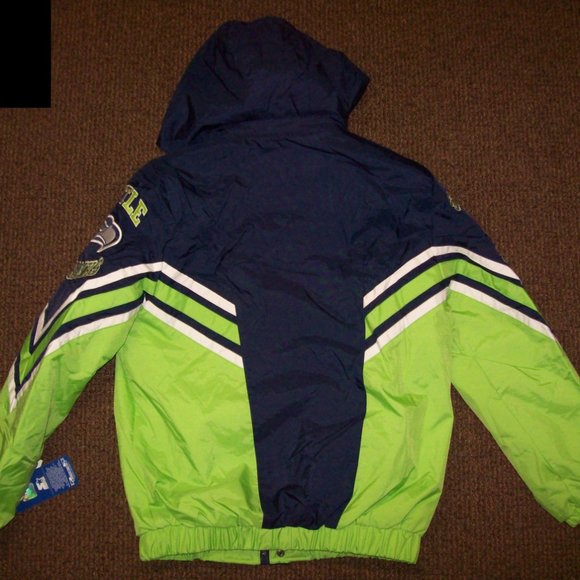 Seattle SEAHAWKS Starter Hooded Jacket S M L XL 2X - Picture 4 of 12